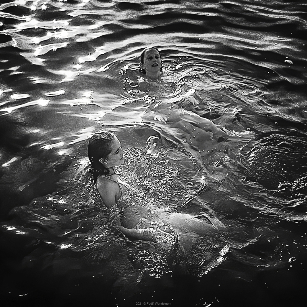 Swimming Sisters © Marc Groenevynck